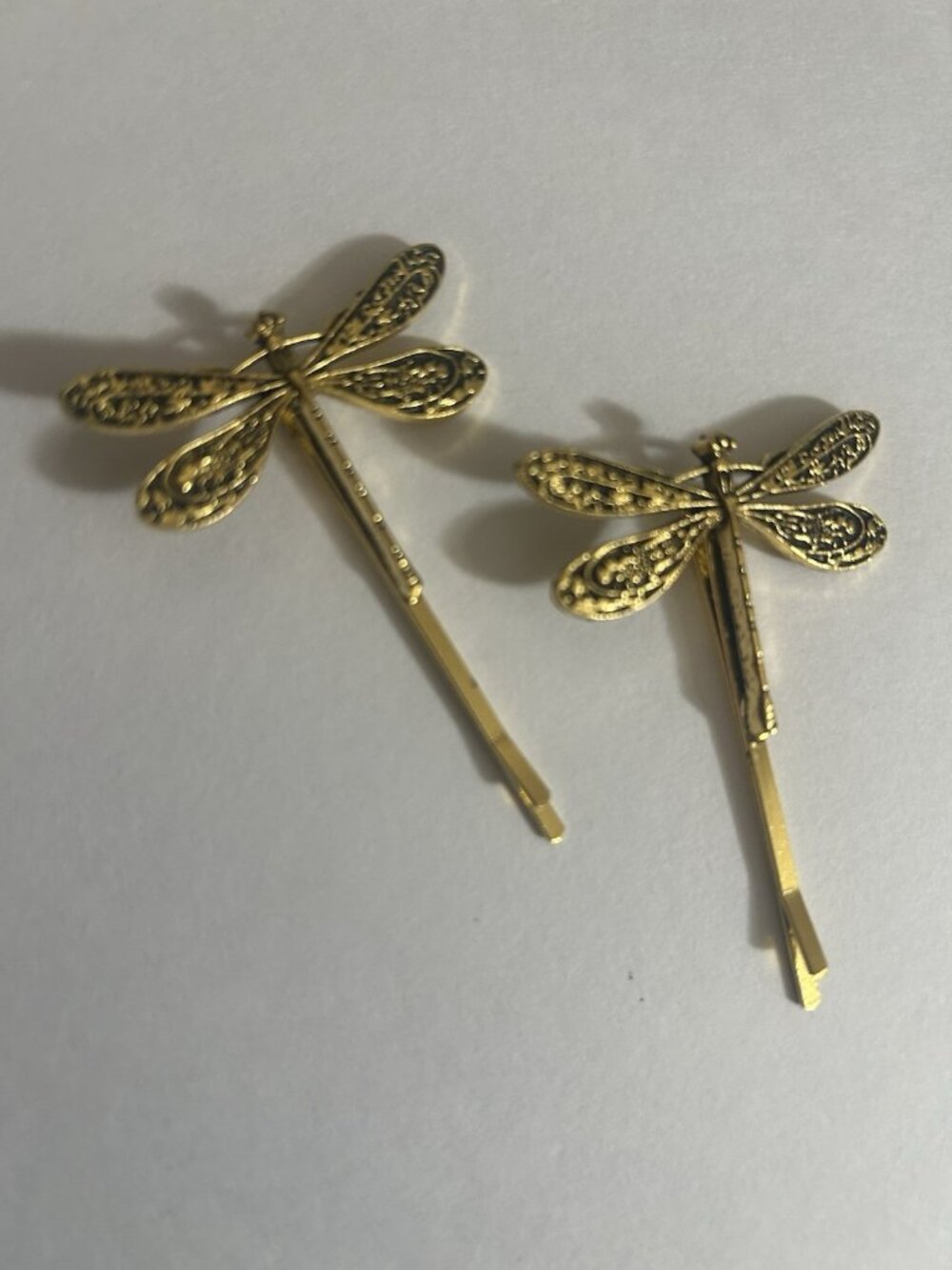 dragonfly bobby pins hair pins Gold Color Metal Dainty Celtic